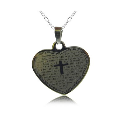 Love Shape Cross Necklace