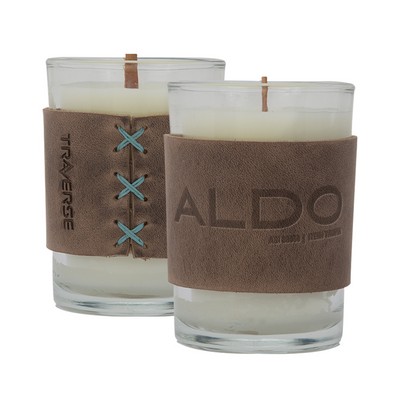 Harper Leather Wrapped Candle