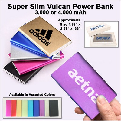 Super Slim Vulcan Power Bank 3000 mAh - Purple