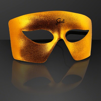 Gold Masks for Mardi Gras (NON-Light Up)