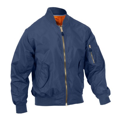 Navy Blue Lightweight MA-1 Flight Jacket (3X-Large)