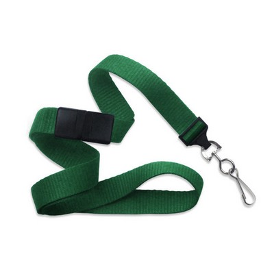 5/8" Blank Breakaway Lanyard w/Swivel Hook (Kelly Green)