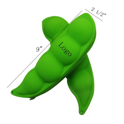 Pea Shape Silicone Pencil Bag