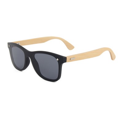 Bamboo Sunglasses - Smoke Lenses - Matte Black Frames