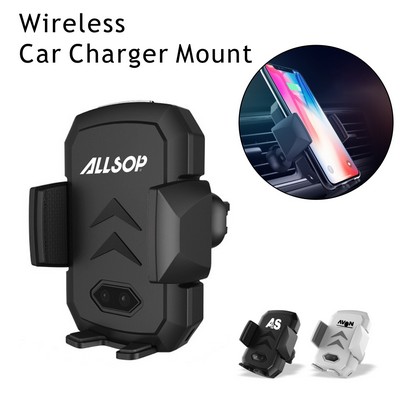 2 in 1 Wireless Car Charger Mount Wireless Charing Car Mounted Charger