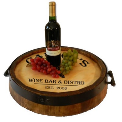 Quarter Barrel Head Serving Tray