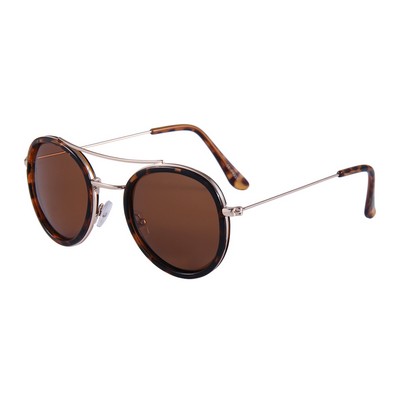 Sunglasses - Brown Lenses - Tortoise Frames - Gold Temples