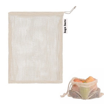 Custom Reusable Mesh Bags with Drawstring