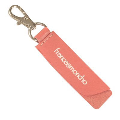 Small Leather Key Tag with Dog Hook Closure (3.35"x0.98")