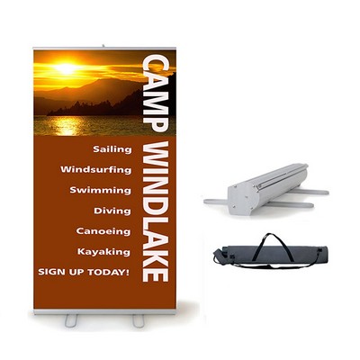 Workhorse 2 - 60" Retractable Banner-Silver Stand. Full Color, No Minimum!