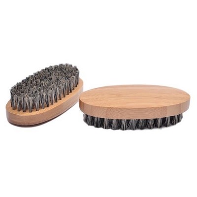 Oval Bamboo Beard Brush