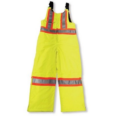 Quilted Comfort Lime Green Bib Rain Pants