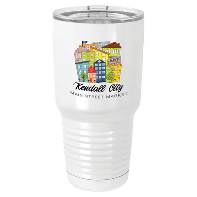 Polar Camel 30 oz. White Vacuum Insulated Tumbler w/Lid