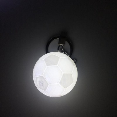 Glow Soccer LED Keychain