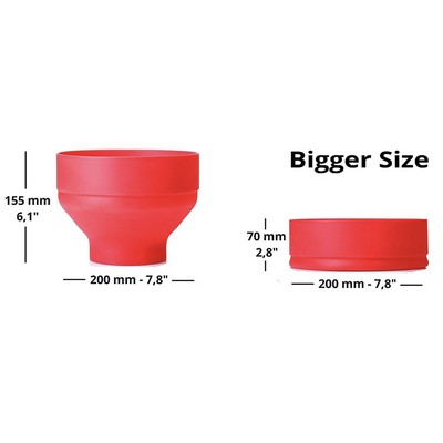 Folding Microwaveable Silicone Popcorn Maker Bowl w/Lid