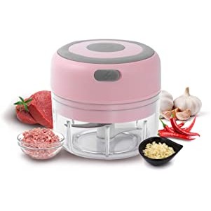 Electric Mini Garlic Chopper, Food Slicer, Blender to Meat/Vegetables/Fruits/Onion/Garlic, 250ML