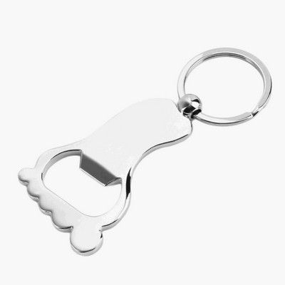 Foot Shape Bottle Opener Keychain