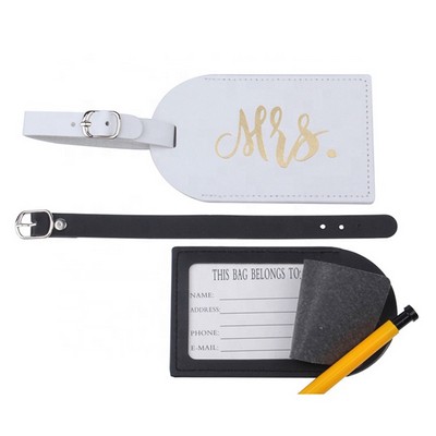 Custom Leather Luggage Tag Baggage Claim Tag