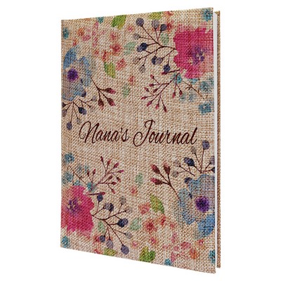 7" x 9.75" Burlap Journal with Lined Notepad