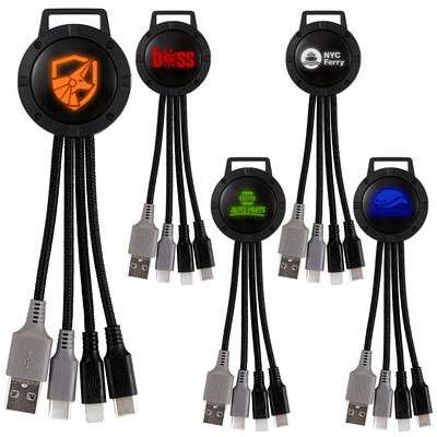 Light Up Color Two Tone 3-in-1 Duo Charging Cable