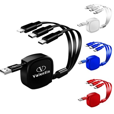 3-In-1 Retractable Charging Cable