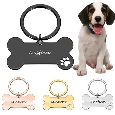 Pet ID Tag Bone Shape