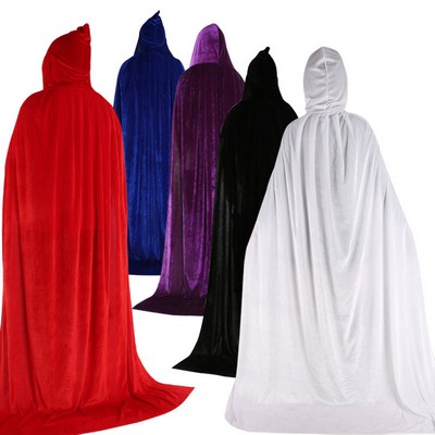 Halloween Party Velvet Cape with Cap