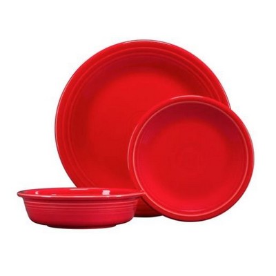 Fiesta 3 PC Scarlet Classic Bowls & Plates Placesetting