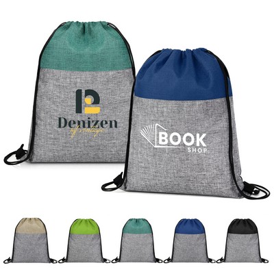 Heathered Jute Drawstring Backpack