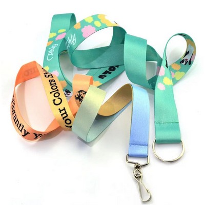 3/4 Sublimation Full Color Transfer Polyester Lanyard