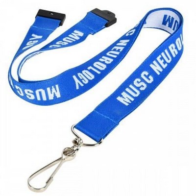 1/2 Recycled PET Eco-friendly Woven Lanyard with Safety Breakway