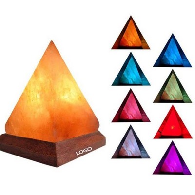 Pyramid Rock Salt Lamp