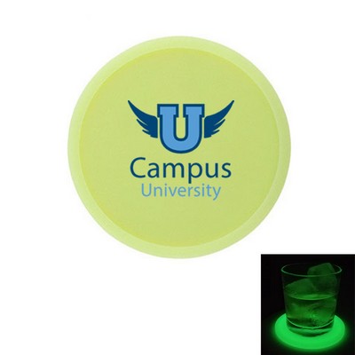 4 Inches Round Silicone Luminous Coasters