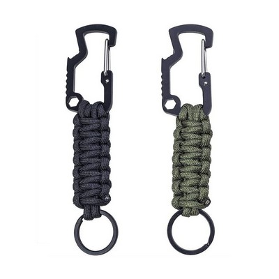 Carabiner Key Chain With Paracord