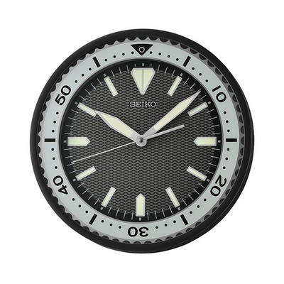 Seiko QXA791T Modern Wall Clock - Black & Grey