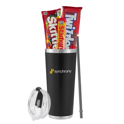 20 Oz. Dual Walled Vacuum Sealed Tumbler w/Straw Gift Set - Starburst®, Skittles®, & Twizzlers®