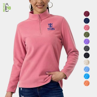 REPREVE® - Women's RPET 1/4 Zipper Fleece Pullover W/ Wrinkle Resistance