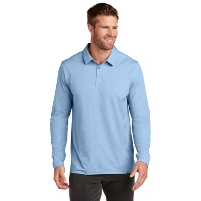 TravisMathew Oceanside Heather Long Sleeve Polo