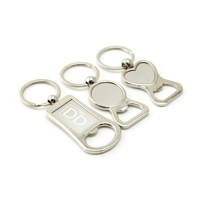 Stainless Steel Key Rings With Bottle Opener