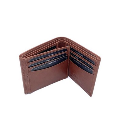 Cow Napa Leather Wallet w/Side Flap