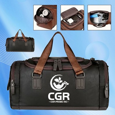 Spacious Leather Travel Duffel