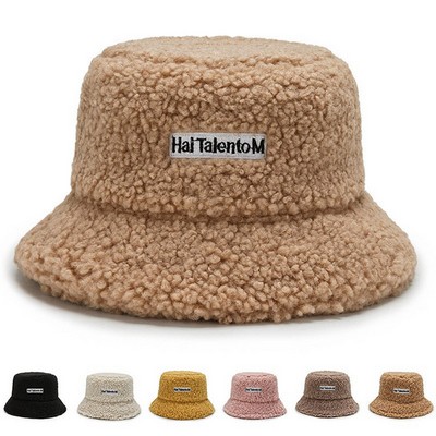 Plush Lambswool Winter Bucket Hat