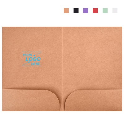 A4 Kraft Paper File Folder with Double Pockets