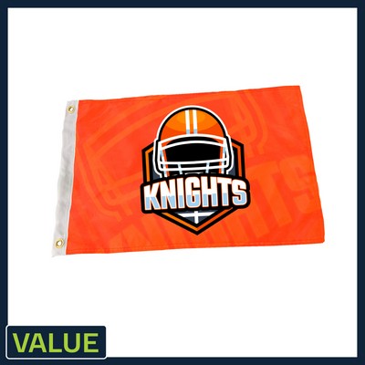 (Large Qty) VALUE - 12" x 18" Custom Pole Flag - Single Sided