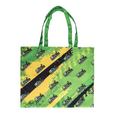 12 Oz Sublimated Sturdy Poly Canvas Tote Bag (18.5" x 14.5")