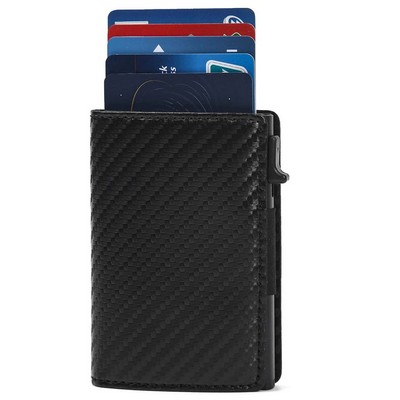 Slim Minimalist Smart Carbon Fibre Wallet Card Case