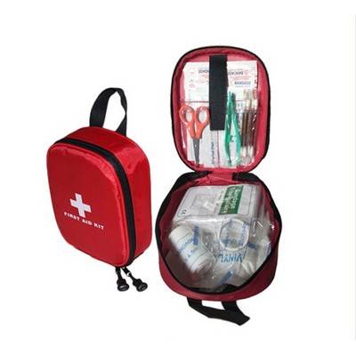 First Aid Kits, 15 Pieces Emergency Bags w/Survival Basic Supplies For Outdoors, Camping, Hiking,