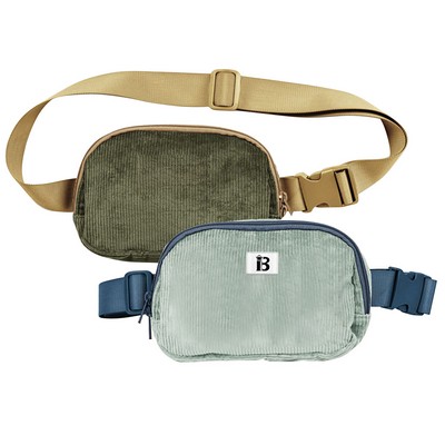 Outdoor Corduroy Fanny Pack Waist Bag