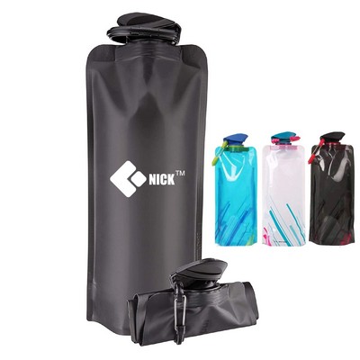 23 Oz Collapsible Water Bottles with Carabiner