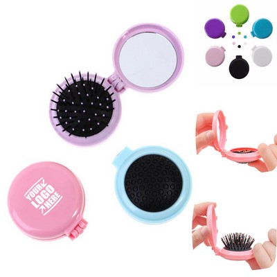 Portable Airbag Comb Hairdressing Mirror